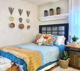 make a headboard using an old window, AFTER