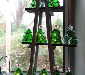 diy mini rboles de navidad iluminados con epoxi