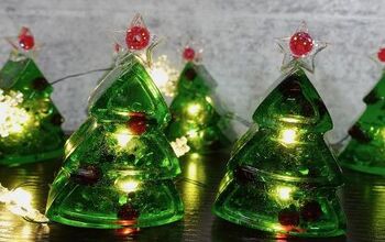 DIY Mini Lighted Epoxy Christmas Trees