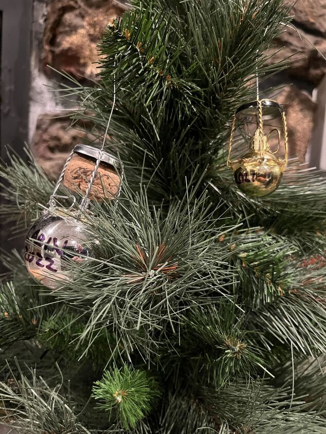Champagne cork Christmas ornaments