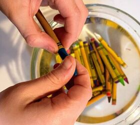 diversin derritiendo lpices de colores en el horno