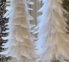 rbol de navidad blanco con plumas, rbol de Navidad blanco con plumas