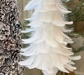 rbol de navidad blanco con plumas, rbol de Navidad blanco con plumas