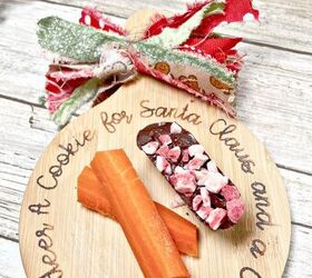 cmo woodburn una tabla de cortar para las galletas de santa, C mo grabar en madera tablas de cortar para galletas de Santa Claus Decoraci n DIY Tutorial woodburn diystencil ikonart christmascraft cuttingboard