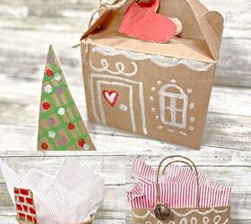 las mejores casas de jengibre de cartn, Idea DIY de envoltorio de regalo de casa de pan de jengibre de cart n para manualidades infantiles en Navidad Hacen grandes cajas de regalo y decoraci n darling christmas kidcraft cardboard recycled diy giftwrap