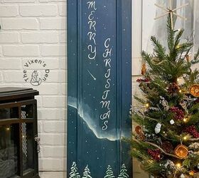 Cabinet Door Upcycle: DIY Reversible Christmas/Welcome Porch Sign