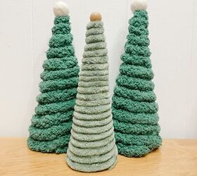 How to Make DIY Yarn Christmas Trees For the Holidays