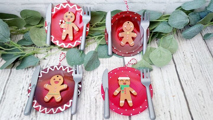 gingerbread cookie plate ornament