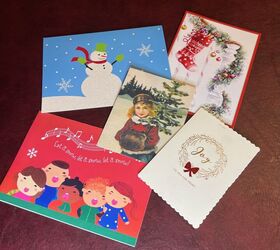 Etiquetas de regalo fáciles con tarjetas navideñas