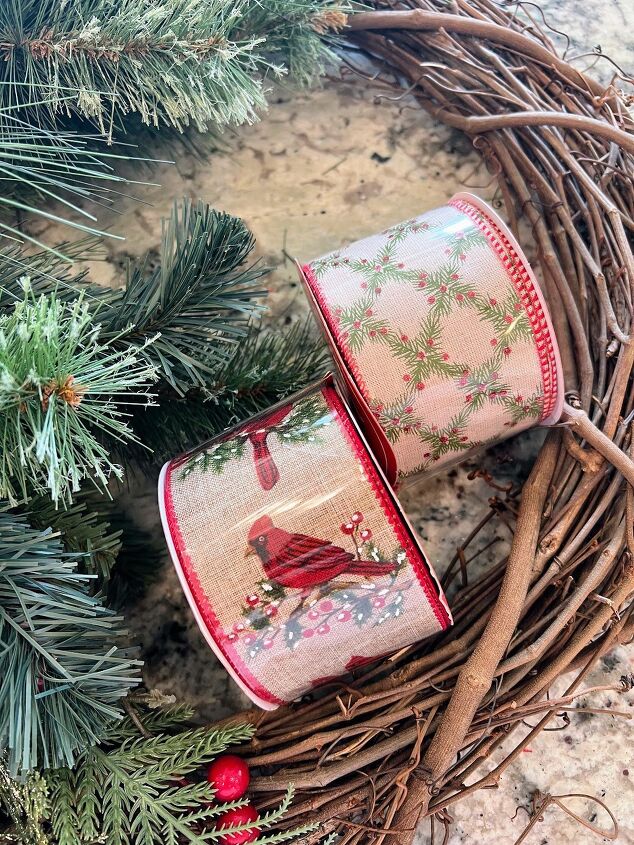 Cinta Navideña De Lino Para Manualidades - Rollo De Cinta Decorativa Para Lazos, Coronas, Arreglos Florales Y Proyectos DIY