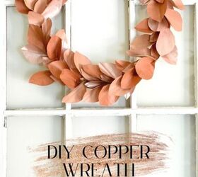 cmo hacer una corona de invierno, Corona de cobre DIY 1