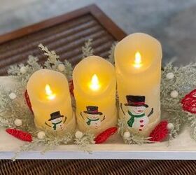 5 caprichosas formas de decorar un cuenco de masa para navidad, Bol blanco con pinos brillantes y corazones rojos de rat n