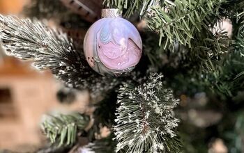 How to DIY Marbled Christmas Ornaments in 5 Easy Steps