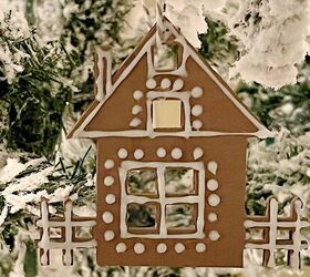 DIY Casa de pan de jengibre Adornos de Navidad de madera