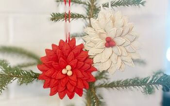 How to Make Cute DIY Pumpkin Seed Poinsetta Ornaments