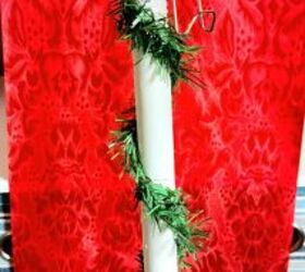 buzn de navidad de dollar tree a santa tutorial life as a leo wife, A adiendo pegamento caliente a la parte superior del poste del buz n de Navidad Dollar Tree