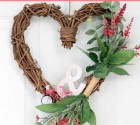 guirnalda de corazones de uvas de san valentn, valentine grapevine heart wreath