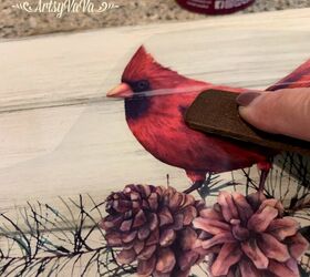 sencillo cartel navideo de cardenales