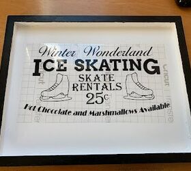 Sencillo letrero DIY de patinaje sobre hielo