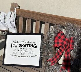 sencillo letrero diy de patinaje sobre hielo