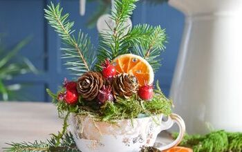 Easy Christmas Vintage Teacup Decoration in 10 Minutes