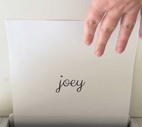 cmo hacer nombres de alambre, la palabra Joey impresa en un papel