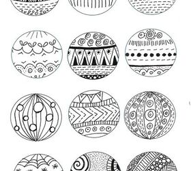 upcycle christmas baubles inspirado en zentangle