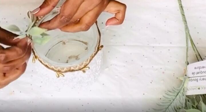 repurposed candle jar to winter snow lantern diy