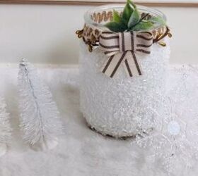 repurposed candle jar to winter snow lantern diy