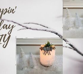 How to Repurpose a Candle Jar Into a DIY Winter Snow Lantern