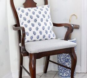 silla de segunda mano renovada con tela nueva