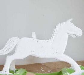 thrifted rocking horse makeover, Segunda capa de pintura