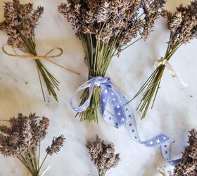 diy bolsita de lavanda seca, peque os ramos de lavanda