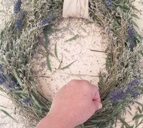 diy bolsita de lavanda seca, corona de lavanda seca