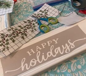 cmo hacer decoracin de invierno para la mesa con molduras de zcalo, Dise o de plantilla navide a