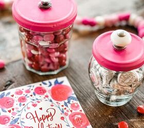 almohada de san valentin, TARRO RECICLADO CON CARAMELOS Y TARJETAS