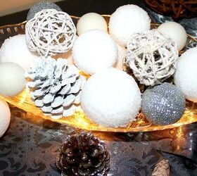 Centro de mesa DIY con bolas de nieve: ¡Iluminado para el Invierno! - Life as a LEO Wife