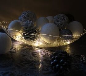 centro de mesa diy con bolas de nieve iluminado para el invierno life as a leo