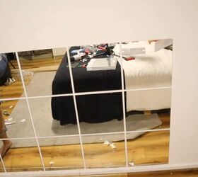 this easy mirror wall diy hack uses cheap mirrors from ikea, Industrial mirror wall made using IKEA mirrors