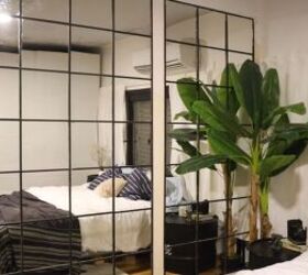 this easy mirror wall diy hack uses cheap mirrors from ikea, Finished mirror wall DIY