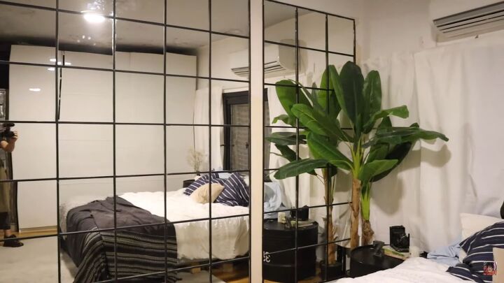 this easy mirror wall diy hack uses cheap mirrors from ikea, Finished mirror wall DIY