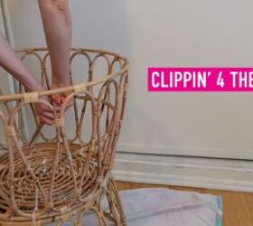 how to make a chic boho style end table with baskets from ikea, Camouflaging the zip ties with wood strips