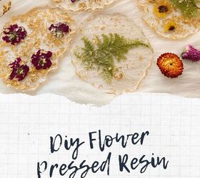 Posavasos de resina prensada con flores DIY| Cómo hacerlos| TheDIYHustle