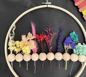 Guirnalda floral para bricolaje - Sólo aros, cuentas y flores secas
