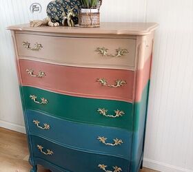 colorful chest of drawers makeover