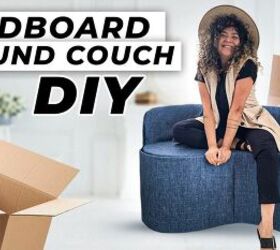 Cómo hacer un sofá de cartón DIY en un estilo redondo chic