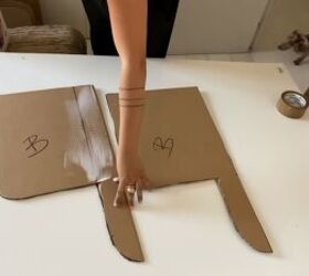 how to make a diy cardboard couch in a chic round style, Gluing the connection pieces together