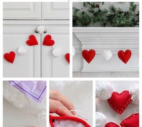 Haz una guirnalda de pompones y corazones para San Valentín