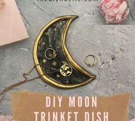 DIY Clay Ring Dish | Moon Trinket Dish | The DIY Hustle