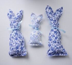 conejito de pascua de tela sin coser, Tres conejitos de tela